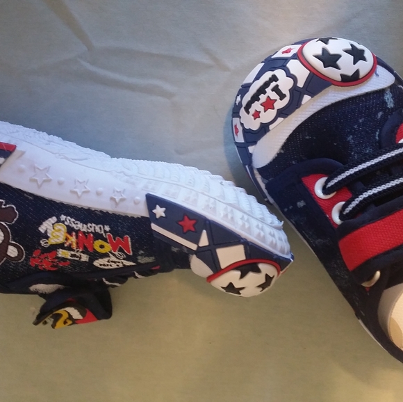 Chulis Navy Star Denim Sneakers Sz 5 - Picture 2 of 12